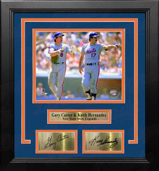 Gary Carter & Keith Hernandez in Action New York Mets 8" x 10" Framed Photo with Engraved Autographs - for just $79.99! 