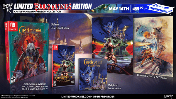 Limited Run #106: Castlevania Anniversary Collection - Bloodlines Edition (Nintendo Switch) - for just $0! 