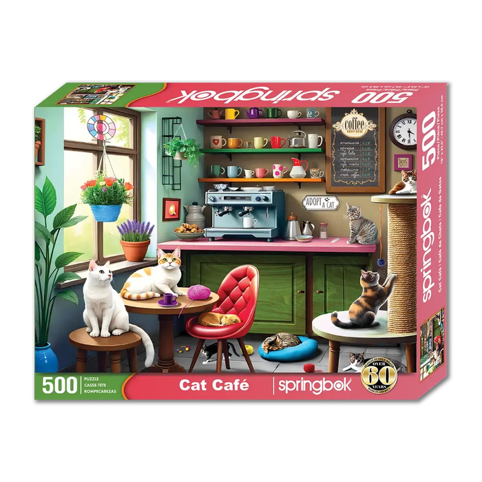 Cat Café 500 Piece Jigsaw Puzzle Springbok - for just $17.99! 