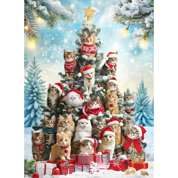 Cat Christmas Tree 1000 Piece Jigsaw Puzzle Eurographics - for just $21.99! 