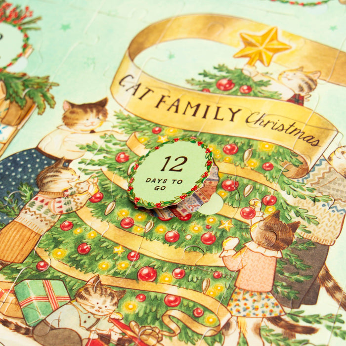 Cat Family Christmas 76 Piece "Lift the Flap" Jigsaw Puzzle Kaddo - for just $17.99! 