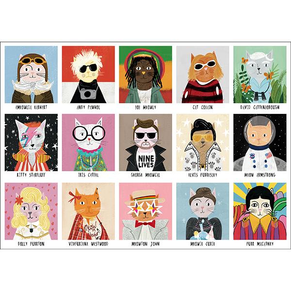 Cat Icons 1000 Piece Jigsaw Puzzle Happily - for just $29.99! 