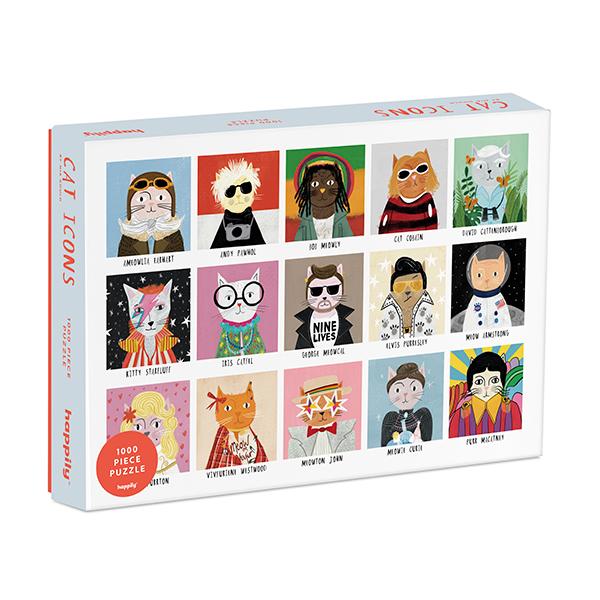 Cat Icons 1000 Piece Jigsaw Puzzle Happily - for just $29.99! 