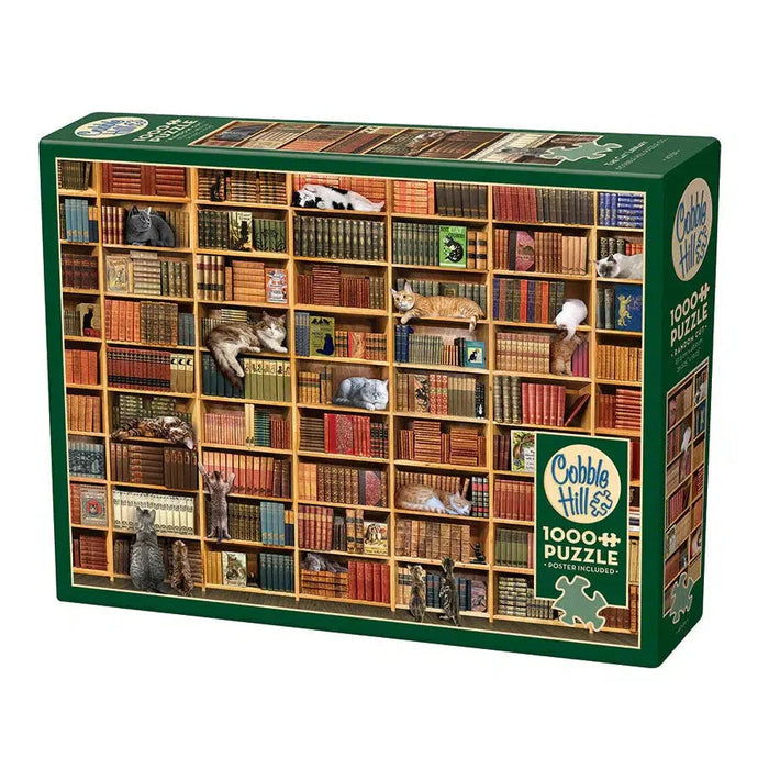Cat Library 1000 Piece Jigsaw Puzzle Cobble Hill - for just $19.99! 