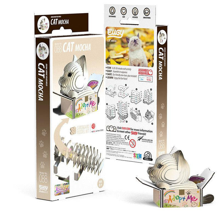 Cat Mocha 3D Cardboard Model Kit Eugy - for just $11.99! 