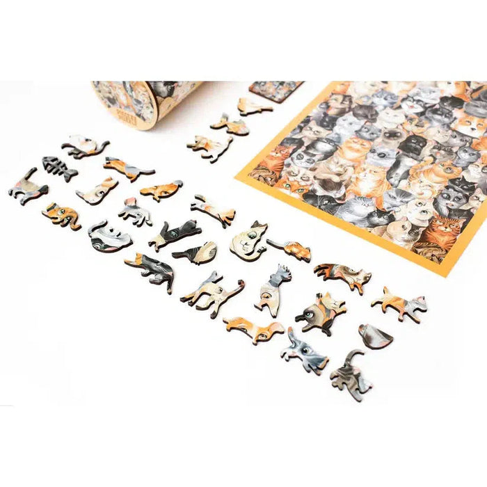 Cat Party 250 Piece Wooden Jigsaw Puzzle Geek Toys - for just $49.99! 