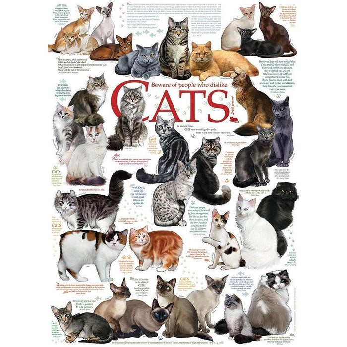 Cat Quotes 1000 Piece Jigsaw Puzzle Cobble Hill - for just $19.99! 