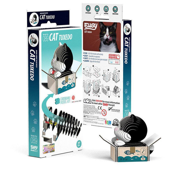 Cat Tuxedo 3D Cardboard Model Kit Eugy - for just $11.99! 