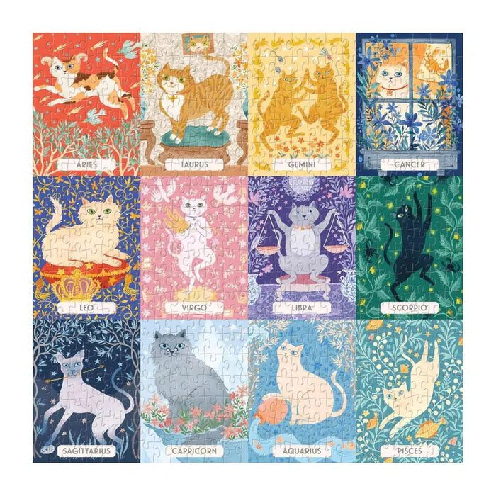 Cat Zodiac 500 Piece Jigsaw Puzzle Galison - for just $17.99! 