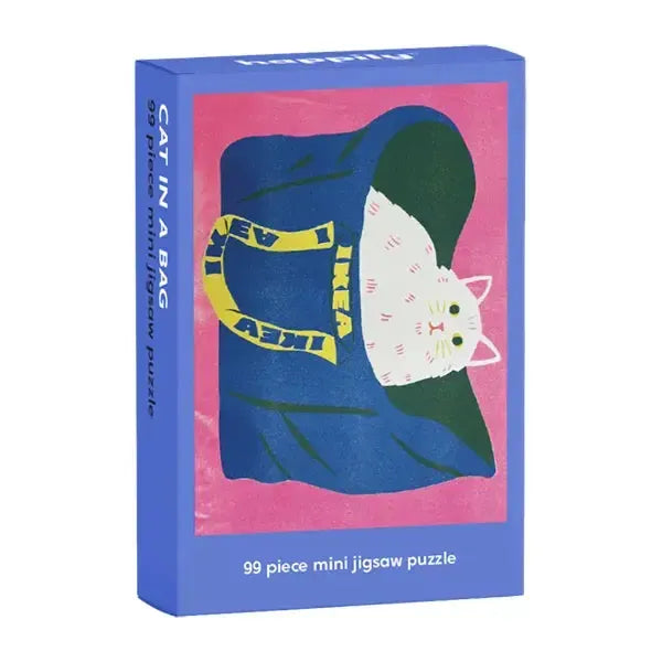 Cat in a Bag 99 Piece Mini Jigsaw Puzzle Happily - for just $11.99! 