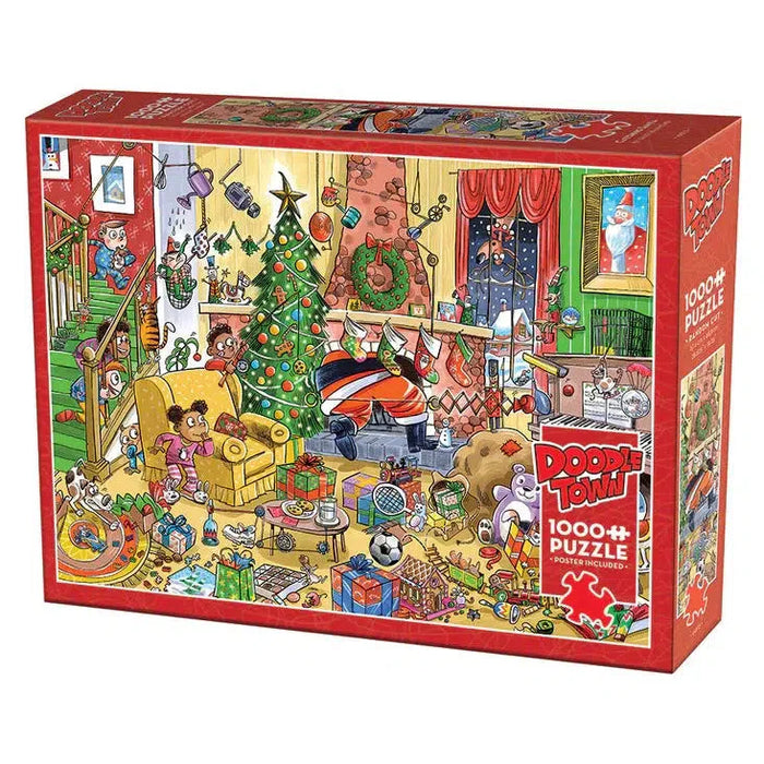 Catching Santa Doodle Town 1000 Piece Jigsaw Puzzle Cobble Hill - for just $19.99! 