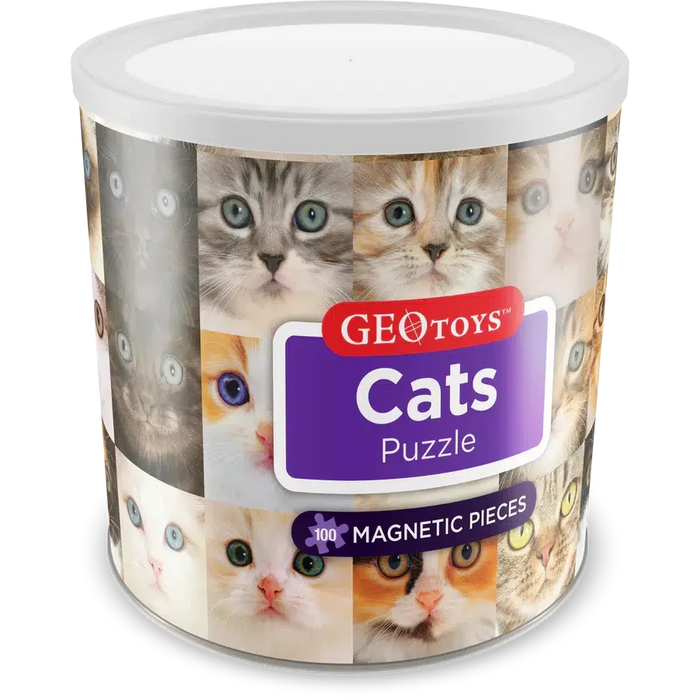 Cats 100 Piece Magnetic Jigsaw Puzzle Geotoys - for just $11.99! 