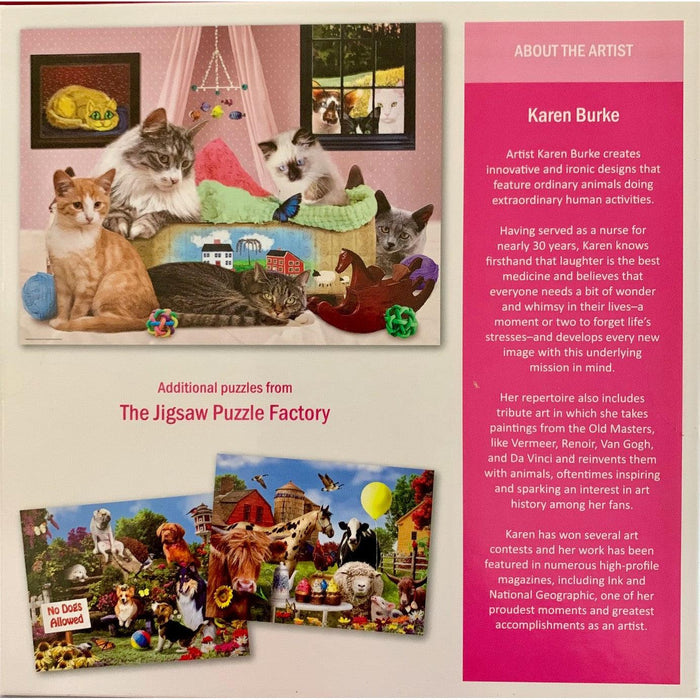 Cats & a Cradle A Bit of Whimsy 500 Piece Jigsaw Puzzle Leap Year - for just $14.99! 