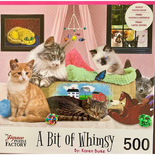 Cats & a Cradle A Bit of Whimsy 500 Piece Jigsaw Puzzle Leap Year - for just $14.99! 