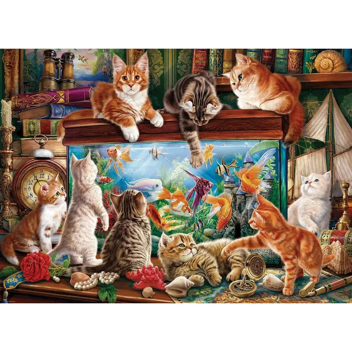 Cats by the Aquarium 1000 Piece Jigsaw Puzzle Eurographics - for just $21.99! 