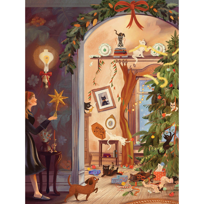 Cats in December by Adelina Lirius 1000 Piece Jigsaw Puzzle NYPC - for just $28.99! 