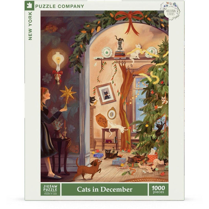 Cats in December by Adelina Lirius 1000 Piece Jigsaw Puzzle NYPC - for just $28.99! 