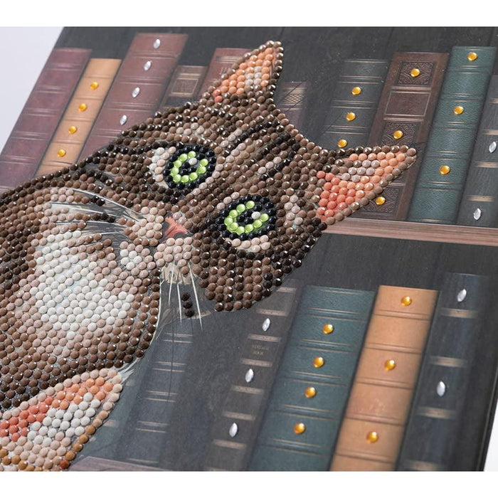 Cats in the Library Crystal Art Notebook Kit Craft Buddy - for just $15.99! 
