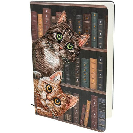 Cats in the Library Crystal Art Notebook Kit Craft Buddy - for just $15.99! 
