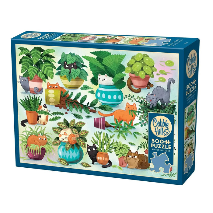 Cats vs Plants 500 Piece Jigsaw Puzzle Cobble Hill - for just $17.99! 