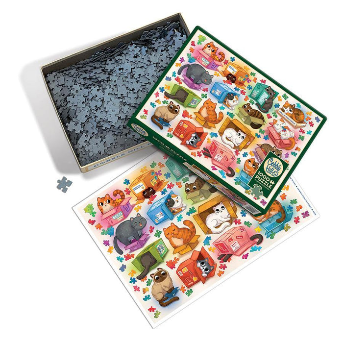 Cats vs Puzzles 1000 Piece Jigsaw Puzzle Cobble Hill - for just $19.99! 