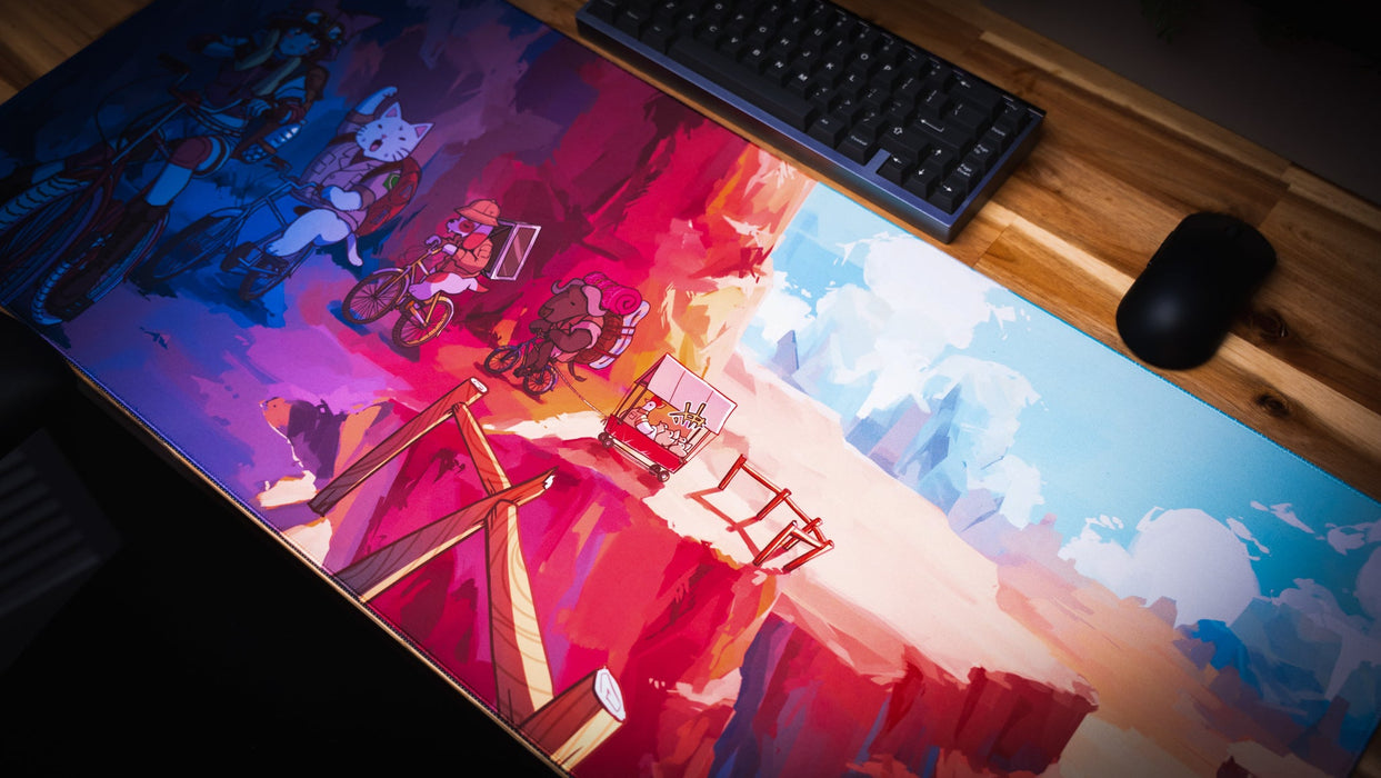 "Meowtain Expedition" — Catscapades Deskmat - for just $49.95! 
