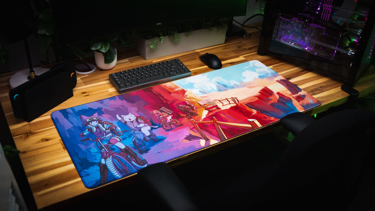 "Meowtain Expedition" — Catscapades Deskmat - for just $49.95! 