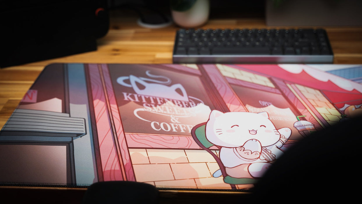 "Kittenberg Cafe" — Kawaii Deskmat - for just $49.95! 