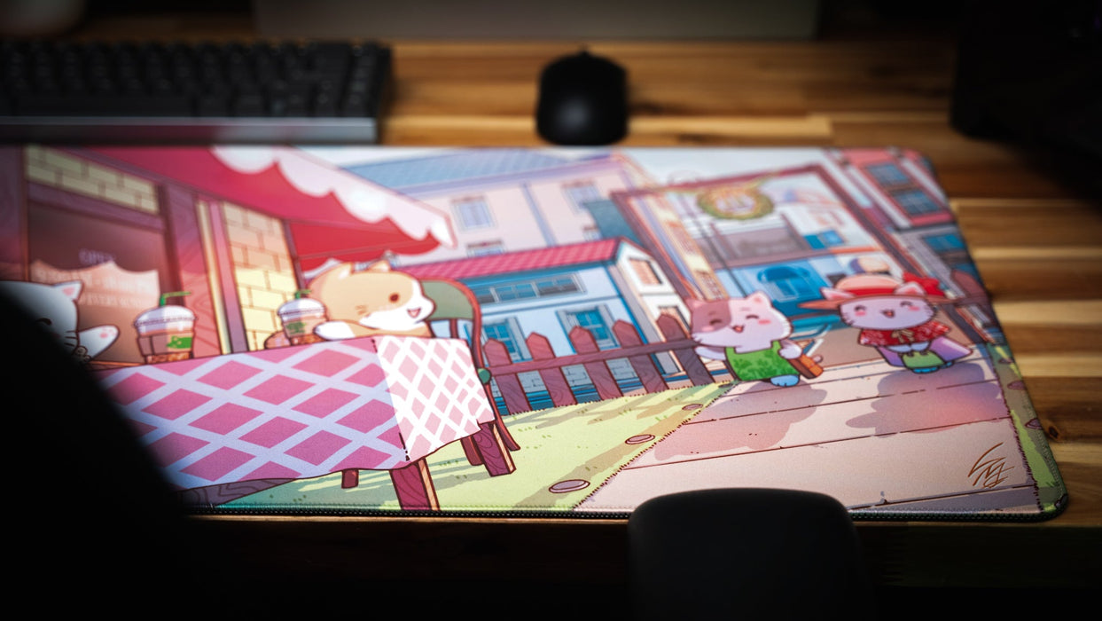 "Kittenberg Cafe" — Kawaii Deskmat - for just $49.95! 