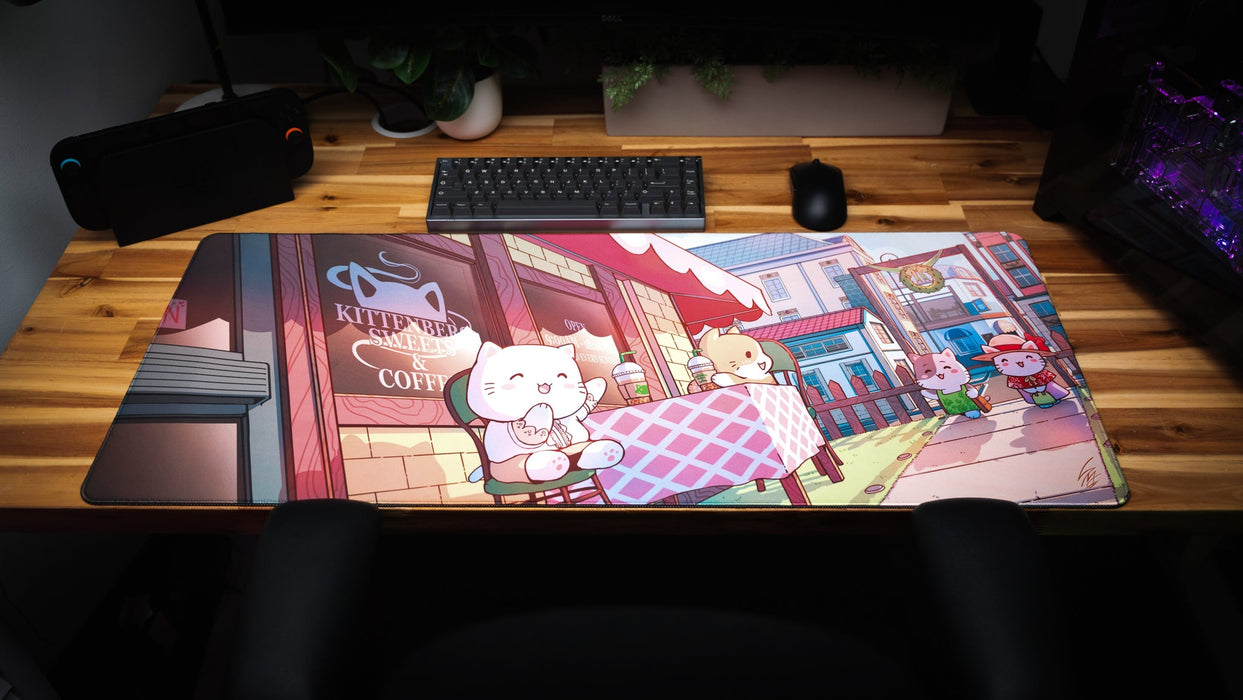 "Kittenberg Cafe" — Kawaii Deskmat - for just $49.95! 
