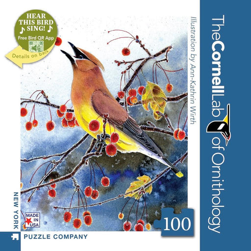 Cedar Waxwing 100 Piece Mini Jigsaw Puzzle NYPC - for just $11.99! 