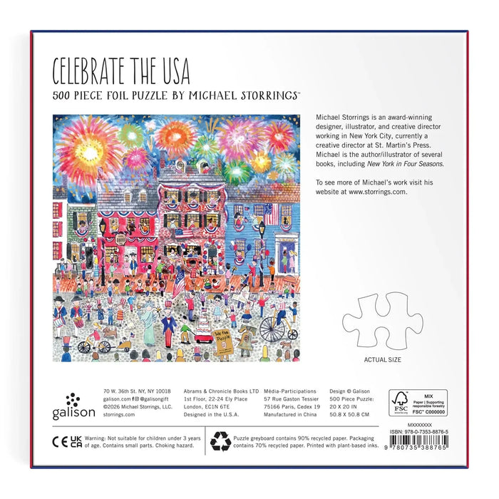 Celebrate The USA by Michael Storrings 500 Piece Jigsaw Puzzle Galison - for just $17.99! 