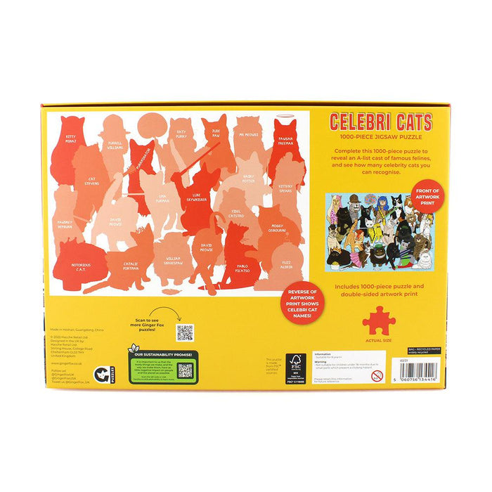Celebri Cats 1000 Piece Jigsaw Puzzle Ginger Fox - for just $19.99! 