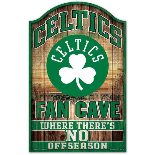 Boston Celtics Fan Cave 11" x 17" Wood Sign - for just $29.99! 