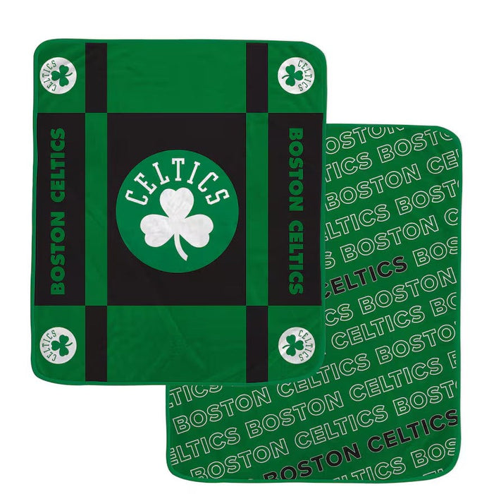 Boston Celtics Pegasus 60” x 70” Reverse Block Wordmark Double-Sided Blanket - for just $49.99! 
