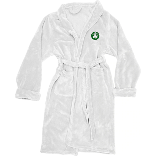 Boston Celtics Men's Plush Silk Bath Robe - Premium Home Decor - Blankets - Just $49.99! Shop now at Retro Gaming of Denver