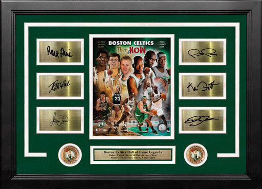 Boston Celtics All-Time Legends 8x10 Framed Basketball Photo with Six Engraved Autographs - for just $149.99! 