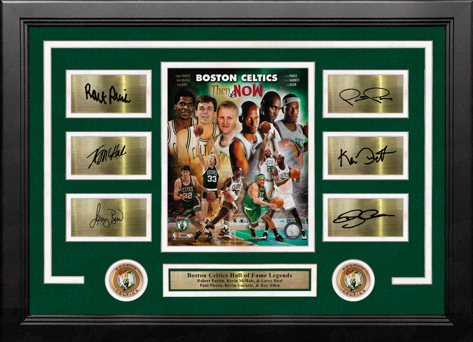 Boston Celtics All-Time Legends 8x10 Framed Basketball Photo with Six Engraved Autographs - for just $149.99! 