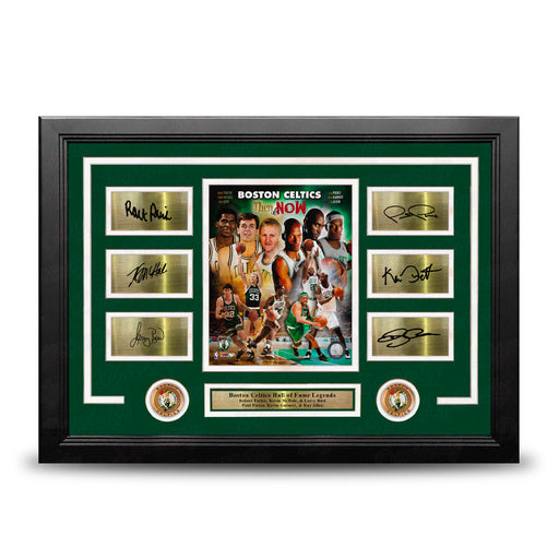 Boston Celtics All-Time Legends 8x10 Framed Basketball Photo with Six Engraved Autographs - for just $149.99! 