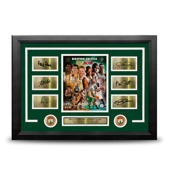 Boston Celtics All-Time Legends 8x10 Framed Basketball Photo with Six Engraved Autographs - for just $149.99! 