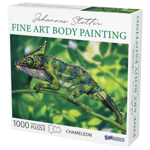 Chameleon Body Painting 1000 Piece Jigsaw Puzzle Funwares - for just $19.99! 