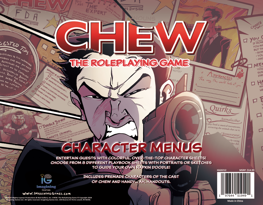 CHEW: Character Menus (RPG Supplement) - for just $14.99! 
