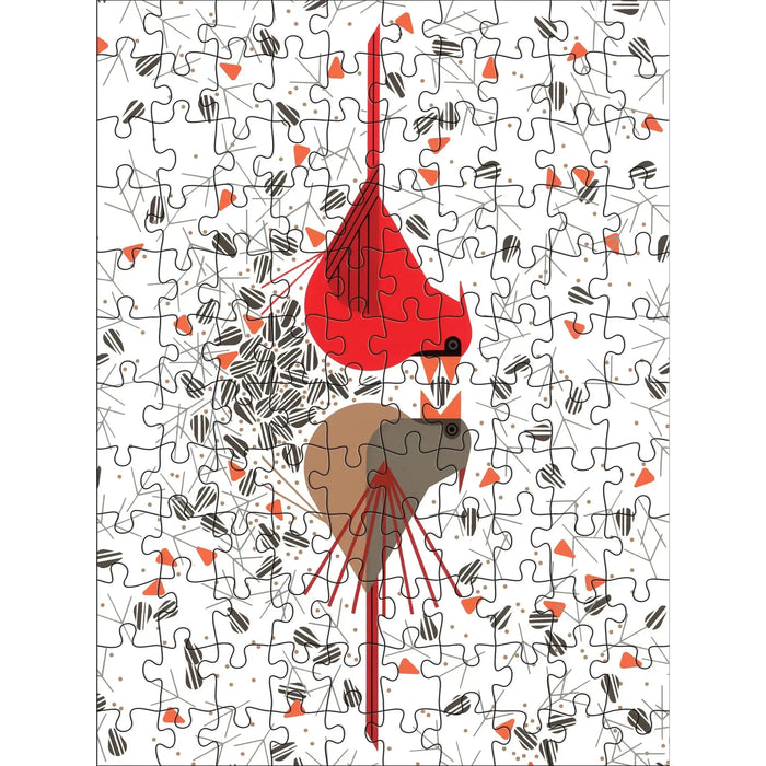 Charley Harper Set of 2 120 Piece Double-Sided Jigsaw Puzzle Pomegranate - for just $24.99! 