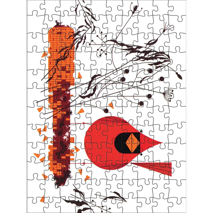 Charley Harper Set of 2 120 Piece Double-Sided Jigsaw Puzzle Pomegranate - for just $24.99! 