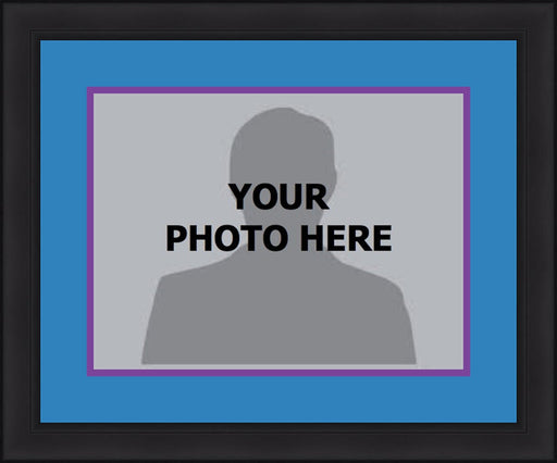 NBA Basketball Photo Picture Frame Kit - Charlotte Hornets (Blue Matting, Purple Trim) - for just $29.99! 