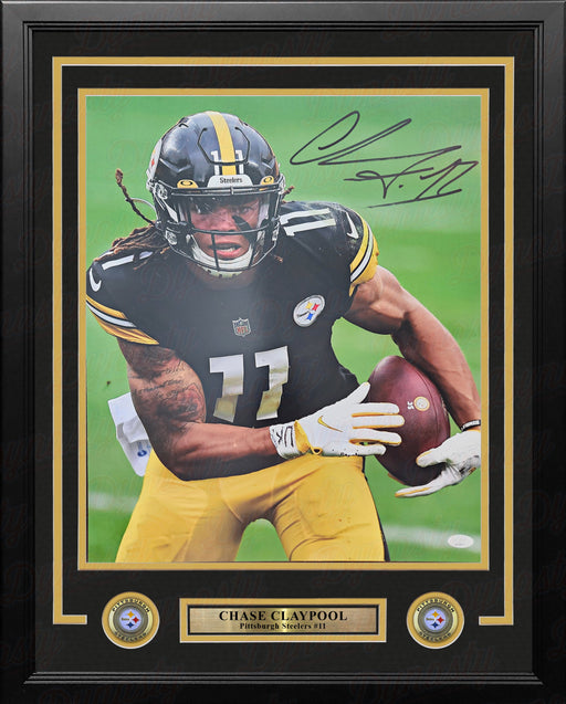 Chase Claypool Close-Up Action Pittsburgh Steelers Autographed 16" x 20" Framed Football Photo - for just $149! 