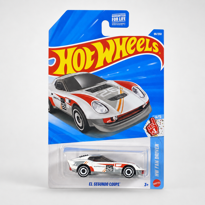 White Hot Wheels El Segundo Coupe | Fan Driven Series 4/5 - 96/250 - for just $2.49! 