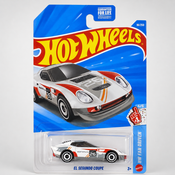 White Hot Wheels El Segundo Coupe | Fan Driven Series 4/5 - 96/250 - for just $2.49! 