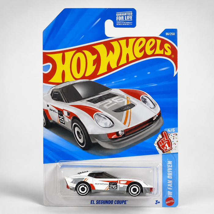 White Hot Wheels El Segundo Coupe | Fan Driven Series 4/5 - 96/250 - for just $2.49! 