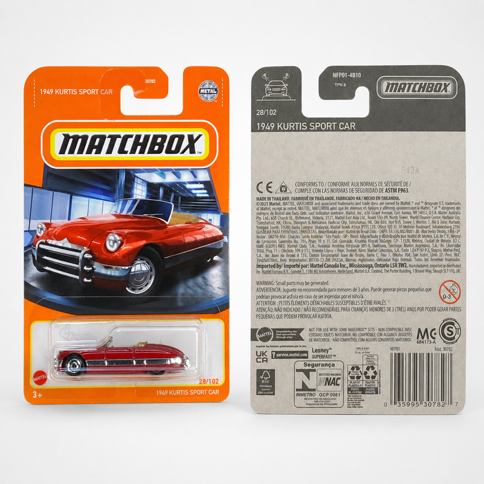 Matchbox 1949 Kurtis Sport Car Red 28/102 Die-Cast Convertible - for just $2.49! 